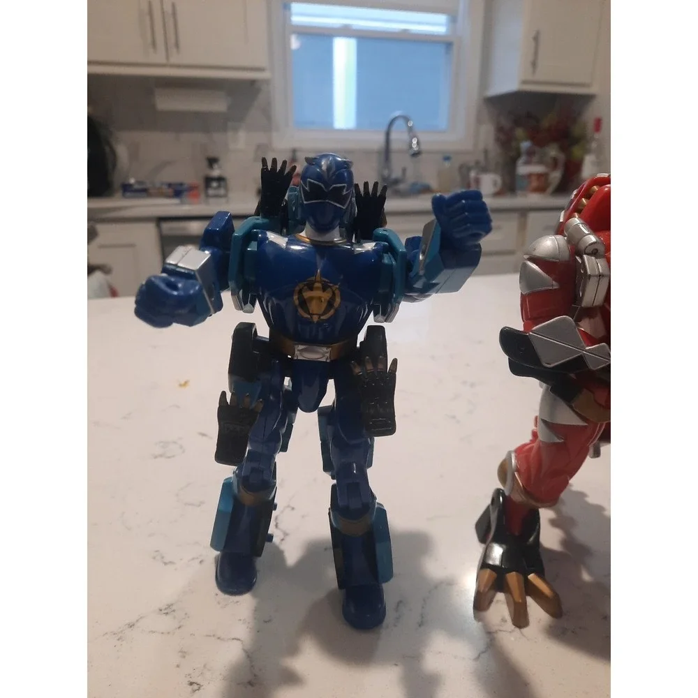 Power Rangers Dino Thunder Blue Ranger And Red Ranger Transforming Dimetrozor